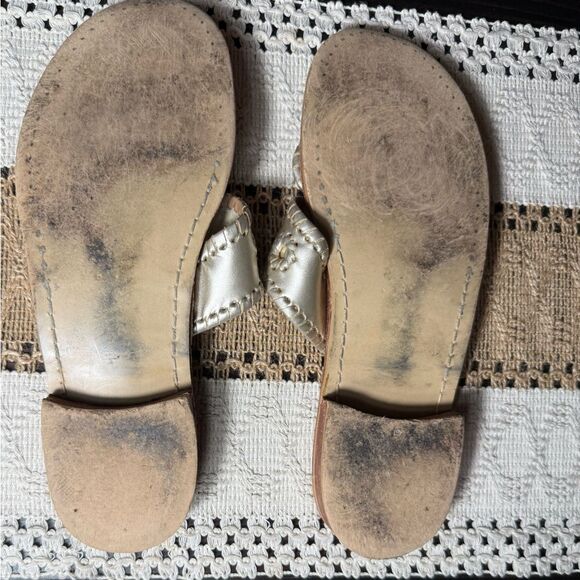 Jack Rogers Platinum Gold Slide Sandal - Picture 8 of 9